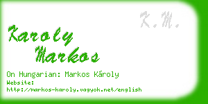 karoly markos business card